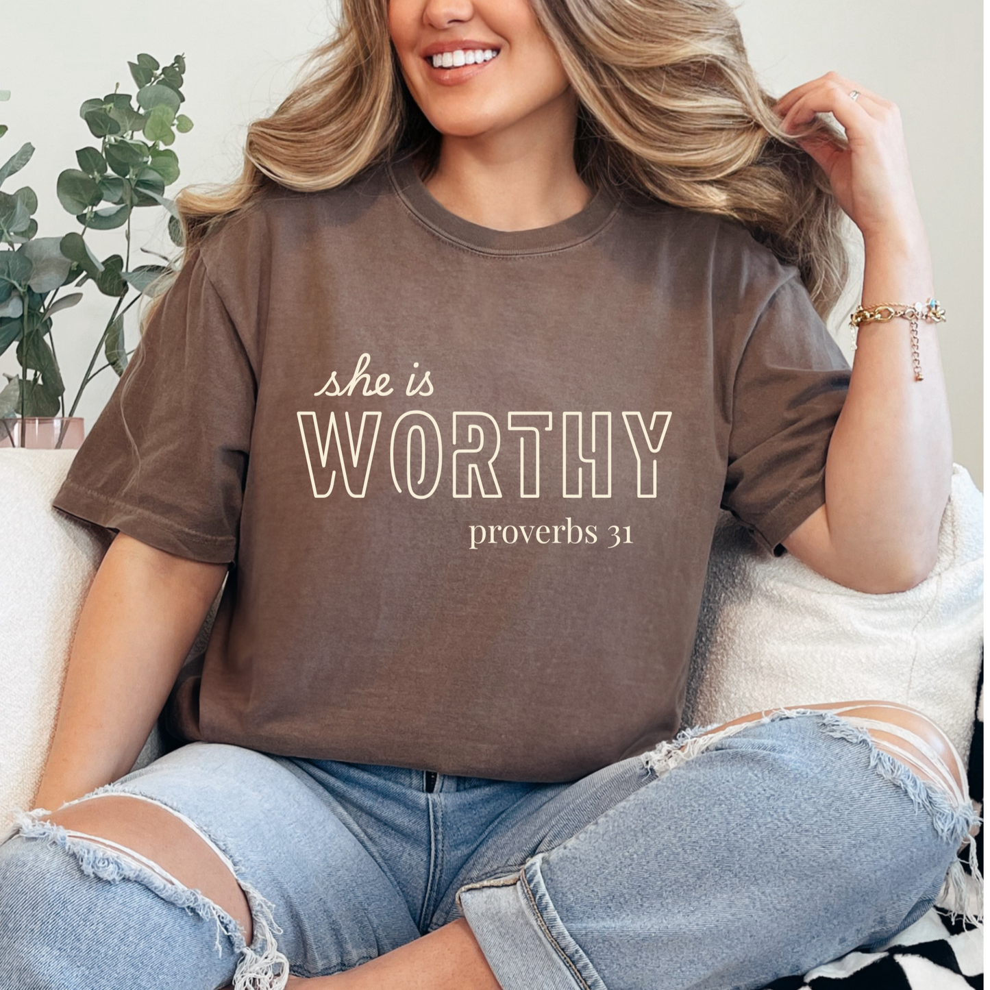 She is WORTHY t-shirt